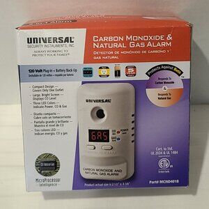 Universal Security Instruments MCND401 Plug-In-Carbon Monoxide Natural Gas Alarm